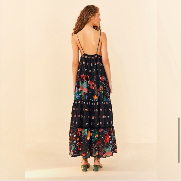 FARM RIO Rio Zodiac Embroidered Maxi Dress - Picture 4 of 13